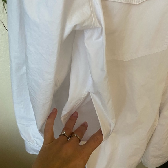 Susana Monaco Women’s Poplin Cotton Oversized Shirt White Button Down Size S - Picture 4 of 8